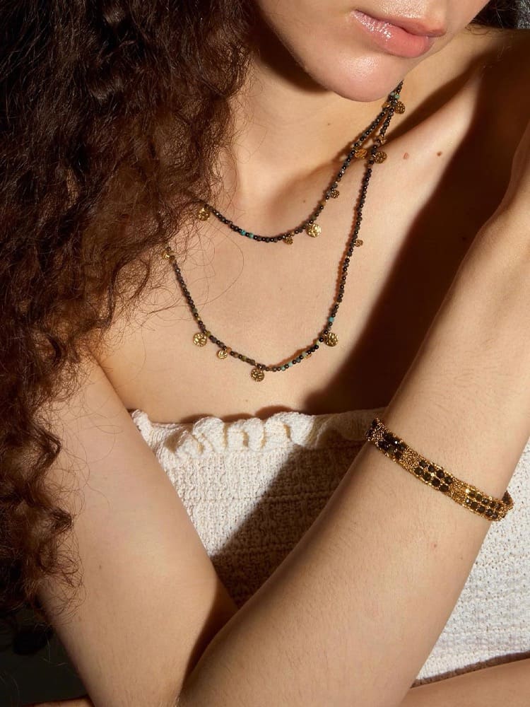 Arda Braided Obsidian Bracelet