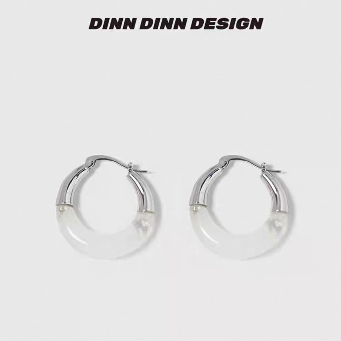 Niva Resin Hoop Earrings
