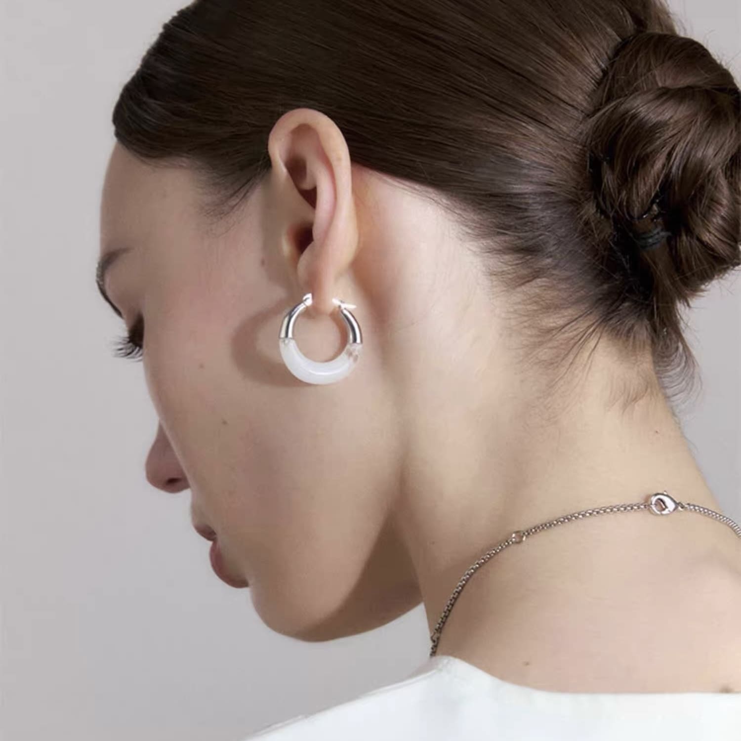 Niva Resin Hoop Earrings