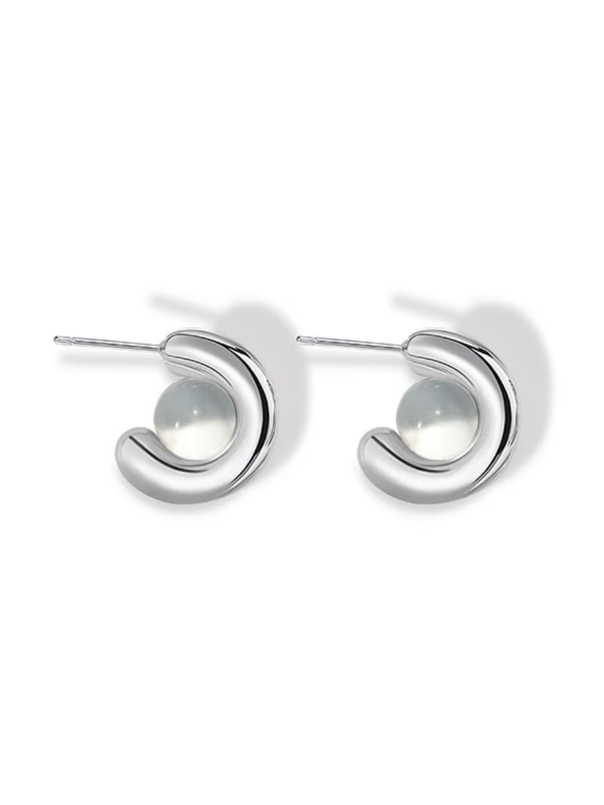 Circa Petite Hoop Gem Earrings